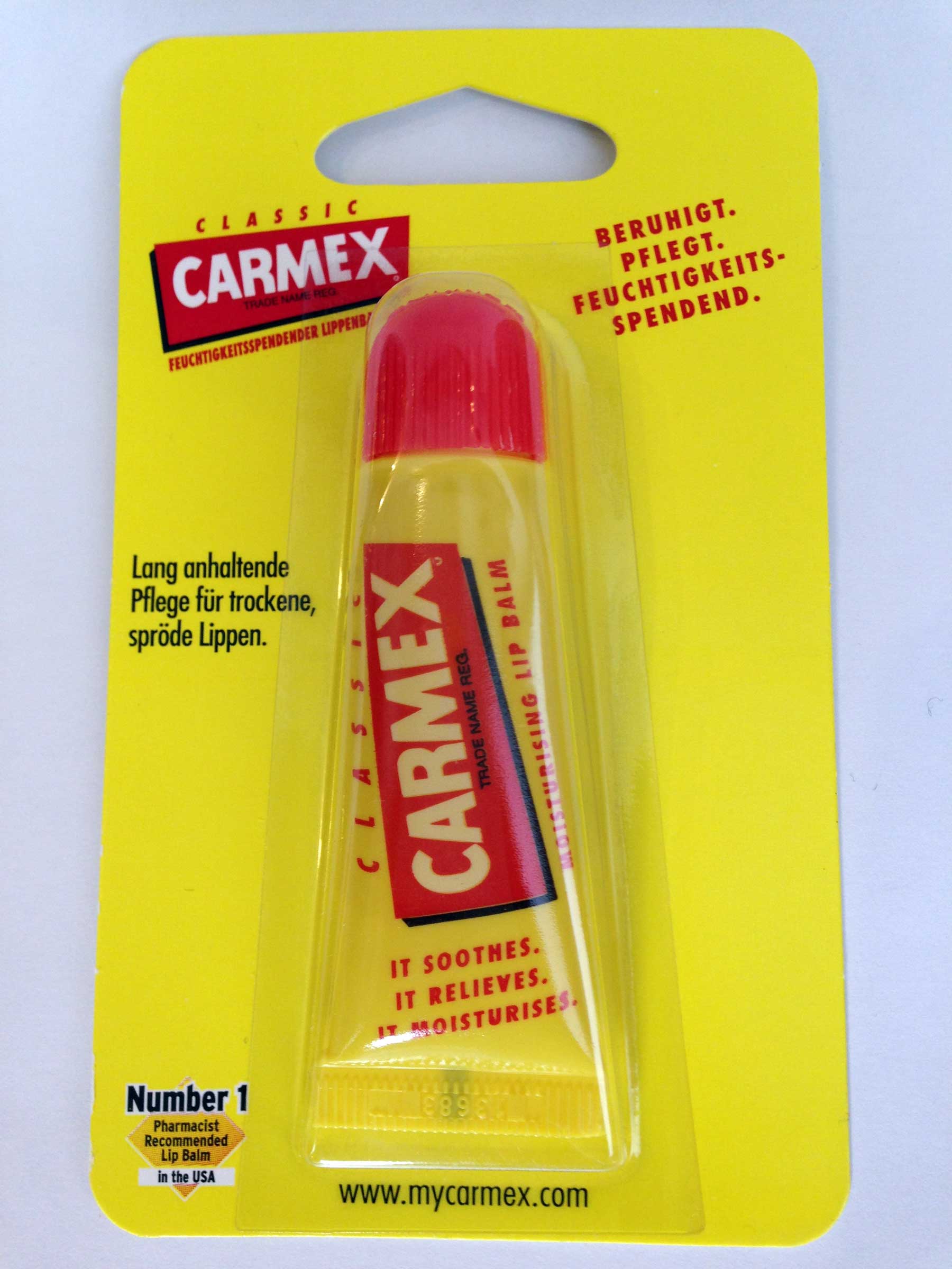 Carmex - balzam na pery v tube - 3kusy